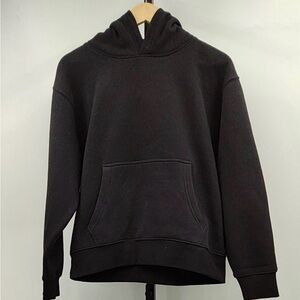 NWT Quince Organic Heavyweight Fleece Boyfriend Black Hoodie Size M